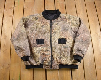 Jaqueta Bomber Camuflada Mossy Oak Vintage Anos 90 / Jaqueta Camuflada / Estilo Outdoorsman / Mossy Oak Anos 90 / Jaqueta Bomber Anos 90