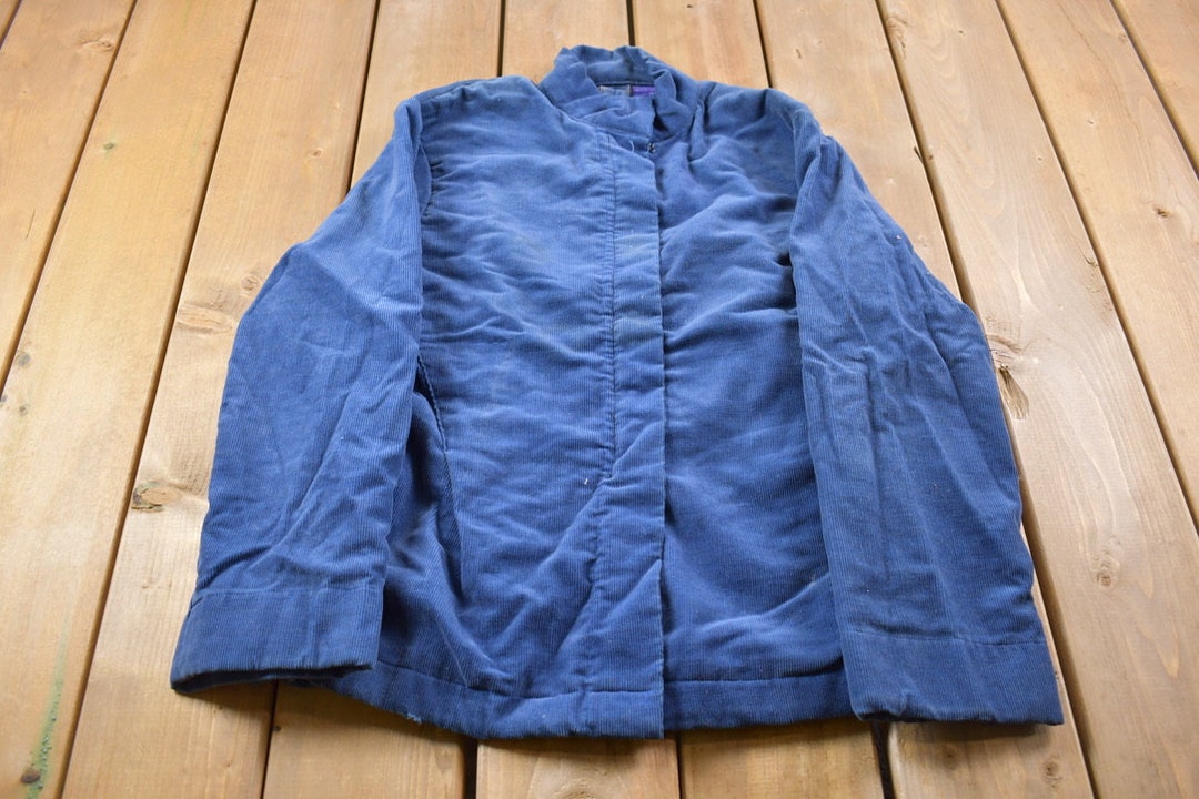 Vintage 1990'S Blue Cordarouy Jacket / Vintage 1990s Jacket / Outerwear ...