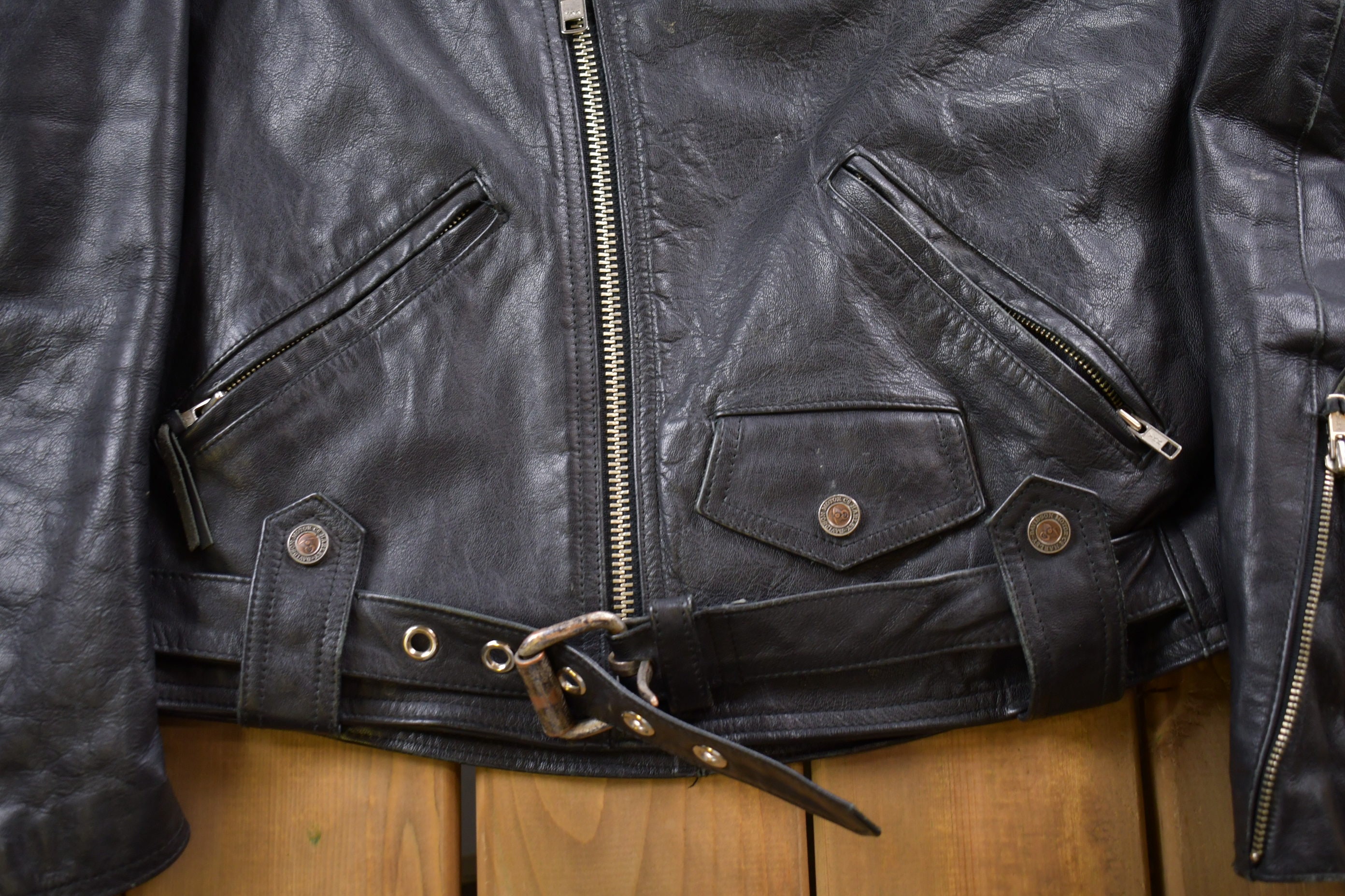 Vintage 1990s Harley Davidson Leather Biker Jacket / Fall