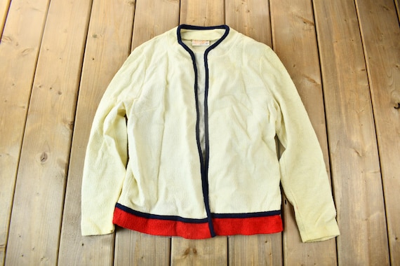 Vintage 1990s Susan Laurie Womens Open Knit Cardigan Sweater / Vintage Cardigan / Abstract Pattern / Abstract Pattern / Colourful
