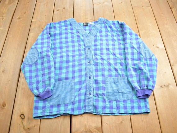 Vintage 1980s Basic Editions BE Blank Button Up S… - image 1