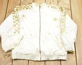 Vintage 1980s Euro Joy Full Zip Windbreaker Jacket Embroidered Shooting Star Athletic Spring Summer Sportswear Streetwear Athleisure