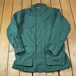 Vintage 1990s Eddie Bauer Light Plaid lined Zip Up Jacket