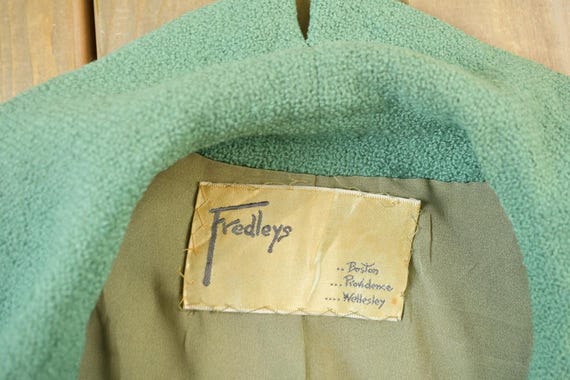 Vintage 1960s Fredleys Mint Green Wool Button Up Jacket / 60s Wool / Fall Jacket / Trench Coat / Streetwear / Formal / Don La Vigna New York View 3