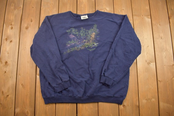 Vintage 1990s Nature Crewneck Sweatshirt / 90s Crewneck / Streetwear