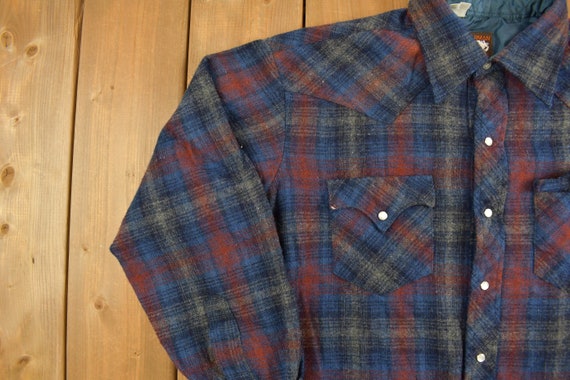 Vintage 1990s Karman Flannel Button Up Western Sh… - image 3