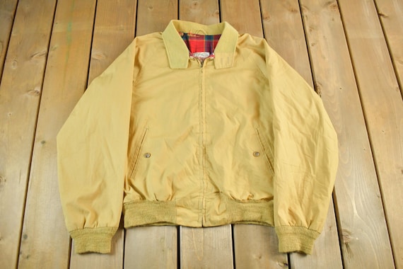 LVC 復刻 1960s Casuals Harrington Jacket 1960s Vintage Harrington Jacket Mens M-L Plaid Lined Windbreaker
