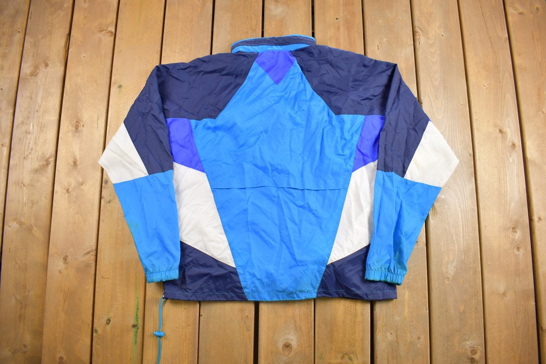 Vintage 1990s Nike Color Block Windbreaker Jacket / 80s 90s Nike