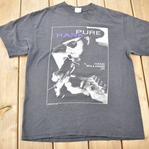 Vintage 1991 Hank Williams Jr Fan Club Pure Hank Tour Graphic T-Shirt / Graphic / 90s / Streetwear / Single Stitch / Made In USA