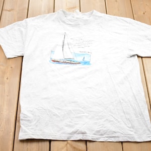 Vintage 1990s Thousand Islands New York Graphic T-Shirt /  80s / 90s / Streetwear Fashion / Made In USA / Vacation Tee / Travel & Tourism
