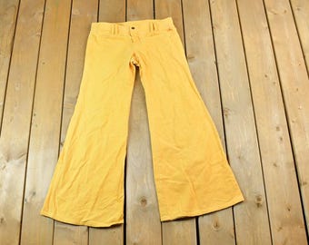 Vintage 1960s Yellow Bell Bottom Jeans / Made in USA / American Vintage / Workwear / Streetwear / Vintage Pants