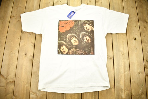 Vintage 1990 The Beatles Rubber Soul Band T-shirt… - image 1