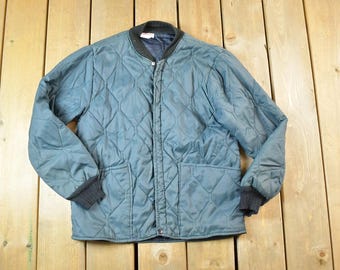 Vintage 1980s Weather Guard Light Pleated Zip Up Spring Jacket