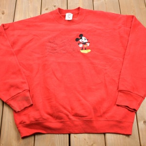 Vintage 1990s Mickey Mouse Disney Crewneck / Vintage Sweatshirt / Vintage Disney / Mickey / Embroidered / Made In USA