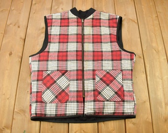 Vintage 1990s Marlboro Country Store Reversible Vest / Plaid Vest / Vintage Fall Wear / Marlboro Reds / 1990s Vest