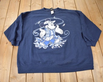 Vintage jaren 1990 Mickey Mouse graphic Disney ronde hals damesmaat 3x