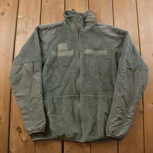 Vintage 1990s US Air Force Cold Weather Polar Tec Fleece Sweater / US Army / Streetwear Fashion / Army Jacket / Deep Pile Fleece / Size L
