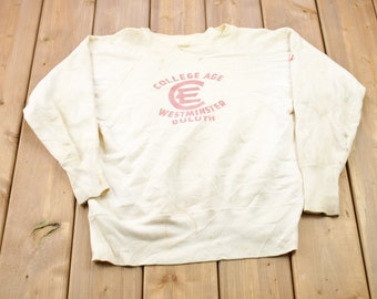 Vintage 1950s College Age Westminster Crewneck Sweatshirt / 50s Crewneck / Souvenir / Athleisure / Streetwear / Travel And Tourism