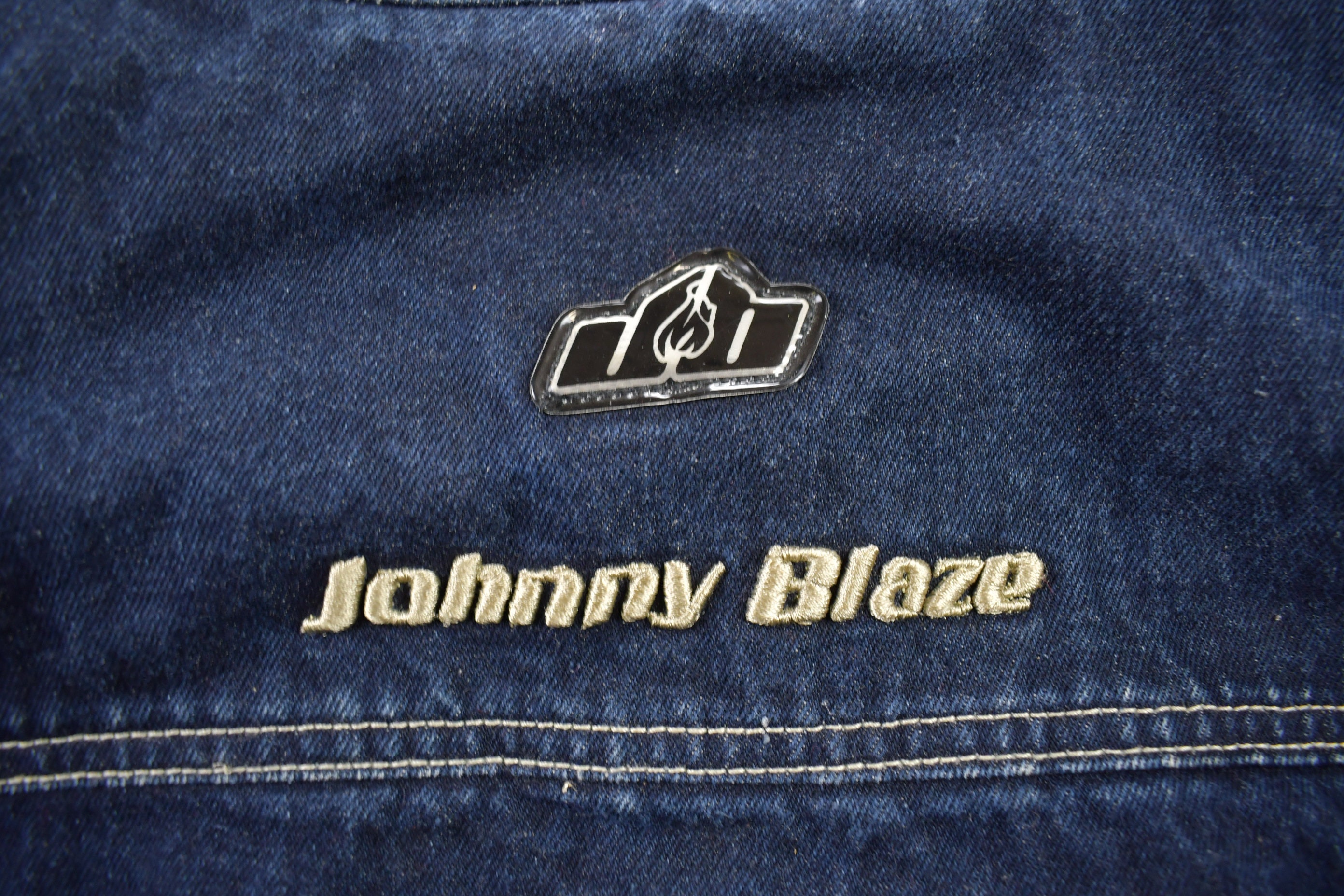 Vintage 1990s Johnny Blaze Denim Jean Jacket / Vintage Denim