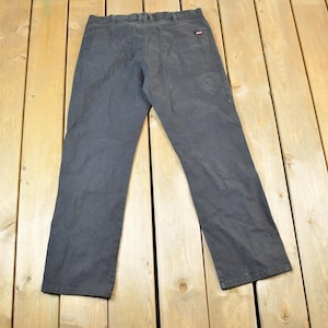 Vintage 1990s Dickies Denim Work Jeans Size 36 x 30 / 90s Carpenter Pants / Made In USA / Distressed Carhartt / Vintage Workwear