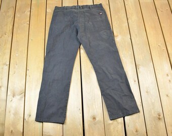 Vintage 1990s Dickies Denim Work Jeans Size 36 x 30 / 90s Carpenter Pants / Made In USA / Distressed Carhartt / Vintage Workwear