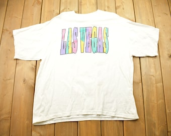 Vintage 1990s Las Vegas Souvenir T Shirt / Graphic T-Shirt / Travel / Vacation Tee / Vintage Vegas Shirt