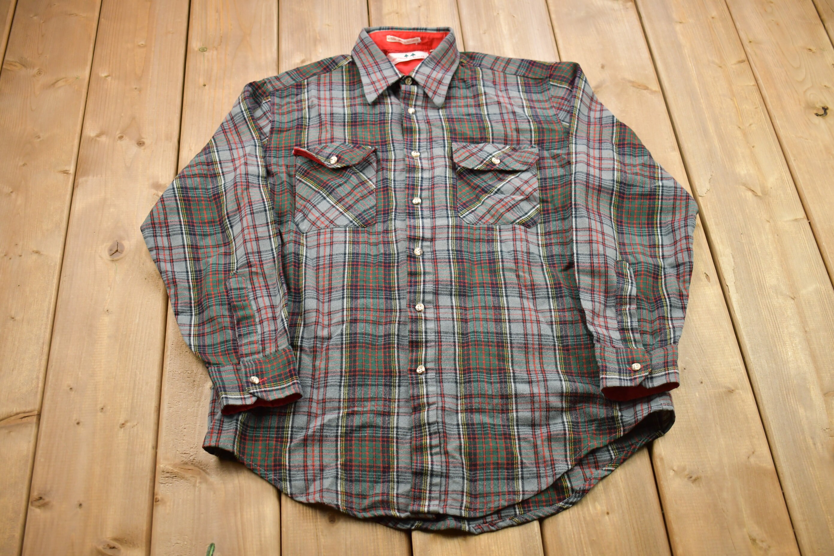 Vintage 1990s Ruggedwear by B.O.G. Plaid Flannel Button up