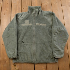 Vintage 1990s US Air Force Cold Weather Polar Tec Fleece Sweater / US Army / Streetwear Fashion / Army Jacket / Deep Pile Fleece / Size L