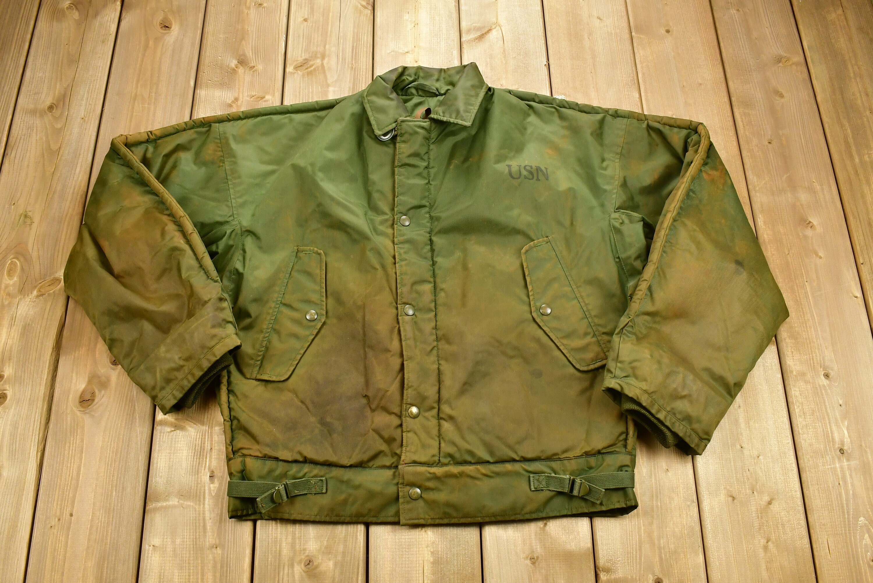 Vintage 1963 U.S. Navy Extreme Cold Weather Military Jacket US Army Green A 1 Jacket Streetwear Fashion vintage Military Etsy France
