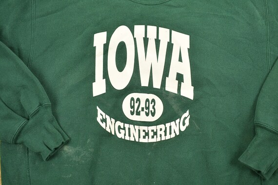 Vintage 1990s IOWA University Engineering Crewneck / Colligate / NCAA Sweatshirt / Sportswear / Americana / Lee View 3