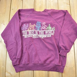 Vintage 1992 AQHA World Championship Crewneck Sweatshirt / 90s Crewneck / Made In USA / Essential / Streetwear / 90s Blank