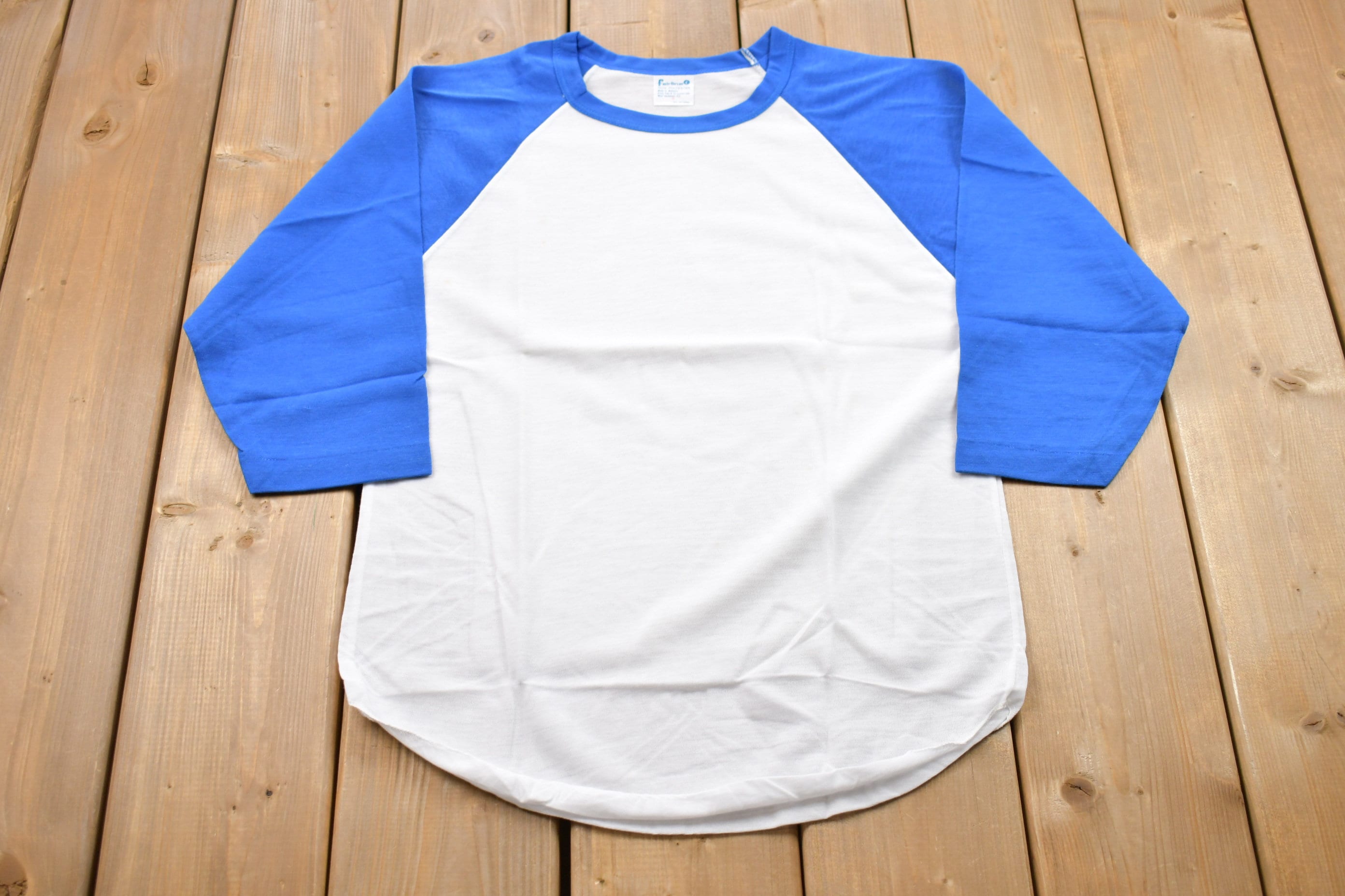 トップス stripe for creative RAGLAN BASIC CREW Vintage 1970s Raglan Color Block 3 Quarter Sleeve T-shirt