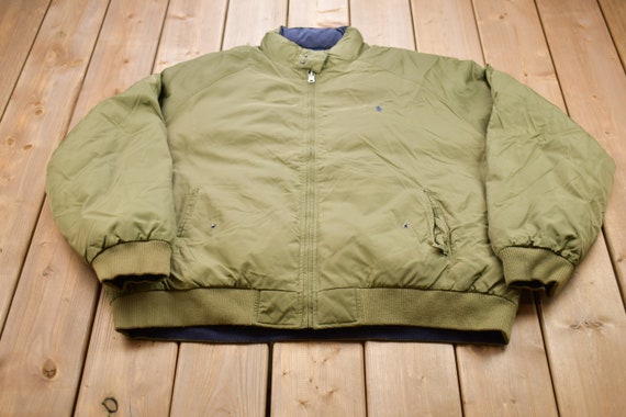 Vintage 1990s Polo Ralph Lauren Reversible Puffer Jacket / Goose Down Fill / Vintage Bubble Jacket / Winter / Streetwear