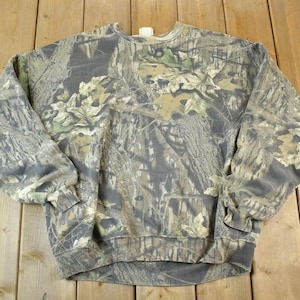 Vintage 1990s Realtree Jerzees Outdoor Souvenir Outdoorsman Crewneck Sweatshirt Made In USA / 90s Crewneck / Souvenir Sweater / Streetwear