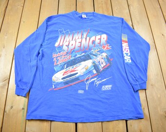 Vintage 2000 Jimmy Spencer NASCAR Racing Long Sleeve T-Shirt / Racing Tee  / 90s Streetwear / Sportswear
