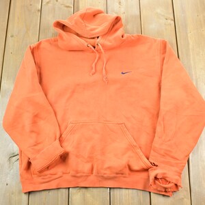 Vintage 1990s Nike Embroidered Mini Swoosh Hoodie Sweatshirt / Vintage Nike / Sportswear / Streetwear / Athleisure