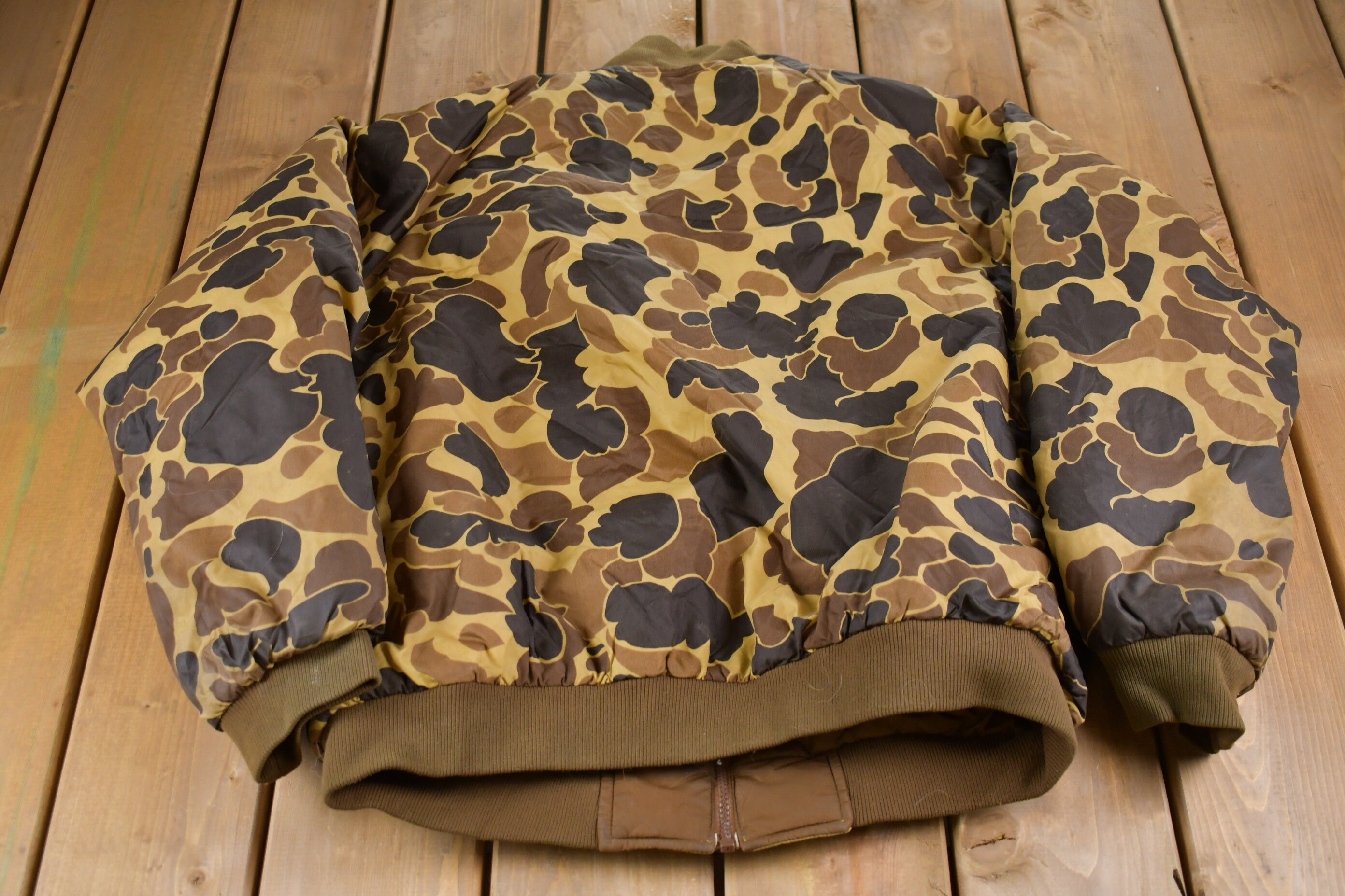 Vintage 1990s Columbia Camo Reversible Puffer Jacket / Goose Down