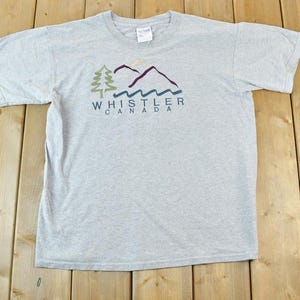 Vintage 1990s Whistler Canada Single Stitch T-Shirt  / 90s Vintage Souvenir Tee / Rare Mountain Vacation Tee / Summer Shirt Made In USA