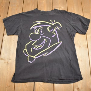 Vintage 1990s Fred Flintstone Graphic T Shirt / Vintage Flintstones / Single Stitch / Cartoon Promo / 90s TV Promo
