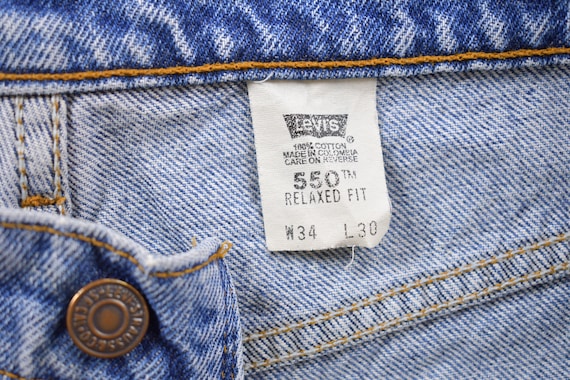 Vintage 1980s Levi's 550 Orange Tab Denim Jeans S… - image 7