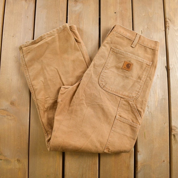 Vintage 1990s Carhartt Carpenter Pants Size 33 x 29 / 90s Work Pants / Hype Vintage / Vintage Carhartt / Vintage Workwear