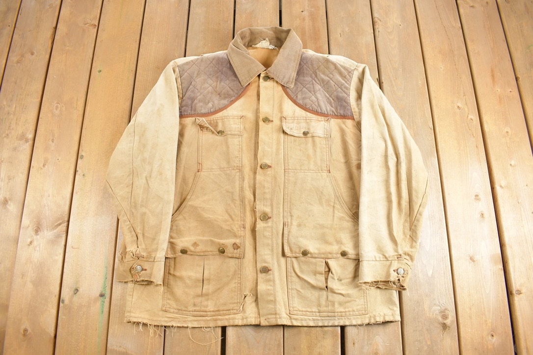 Vintage 1960s Key Imperial Canvas Hunting Jacket / Made in USA 