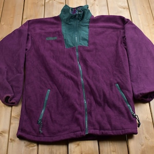 Vintage 1980s Columbia Fleece Zip Up Sweater / Outdoorsman / 80s Sweater / Streetwear / Hiking / Fleece Zip up / 80s Fleece / Columbia