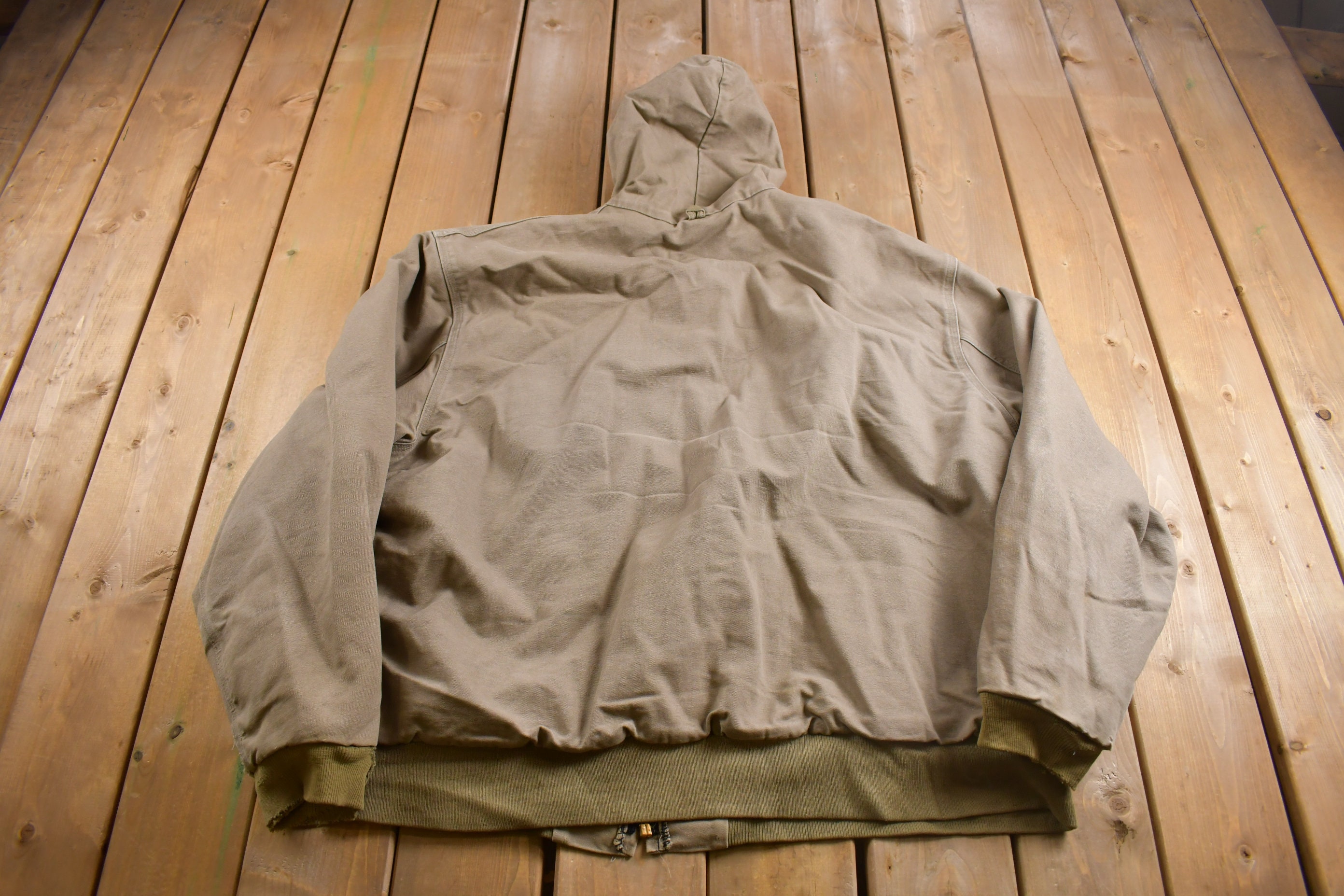 Vintage 1990s Carhartt Hooded Cinched Active Jac Work Jacket Vintage 1990s Carhartt Hooded Cinched Active Jac Work Jacket