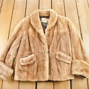 Vintage 1970s Giddings Brown Fur Coat / Vintage Mink Jacket / Authentic Fur / Made In Canada / True Vintage