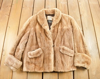 Vintage 1970s Giddings Brown Fur Coat / Vintage Mink Jacket / Authentic Fur / Made In Canada / True Vintage