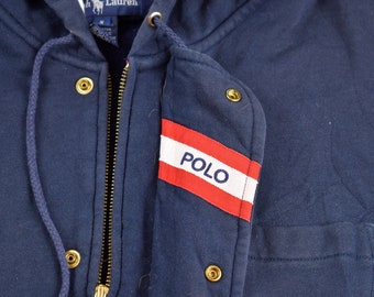 Vintage 1990s Ralph Lauren Zip up Hoodie / 90s Polo / Vintage