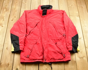 Vintage 90s Marlboro Color Block Ski Jacket, Athletic Windbreaker