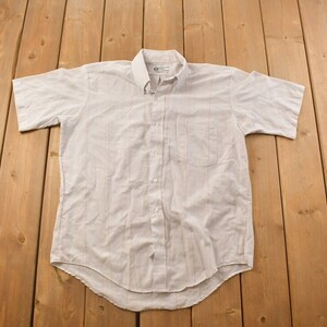 Vintage 1990s Windsor Shirt Company Striped Button Up Shirt / 1990s Button Up / Vintage Flannel / Basic Button Up