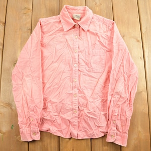 Vintage 1990s LL Bean Womens Corduroy Button Up Shirt / 1990s Button Up / Vintage LL Bean / 90s Button Up / Blank Button Up / Womens Size S